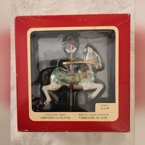 Vintage & Rare Carlton Cards Christmas Carousel Ornament - 1992